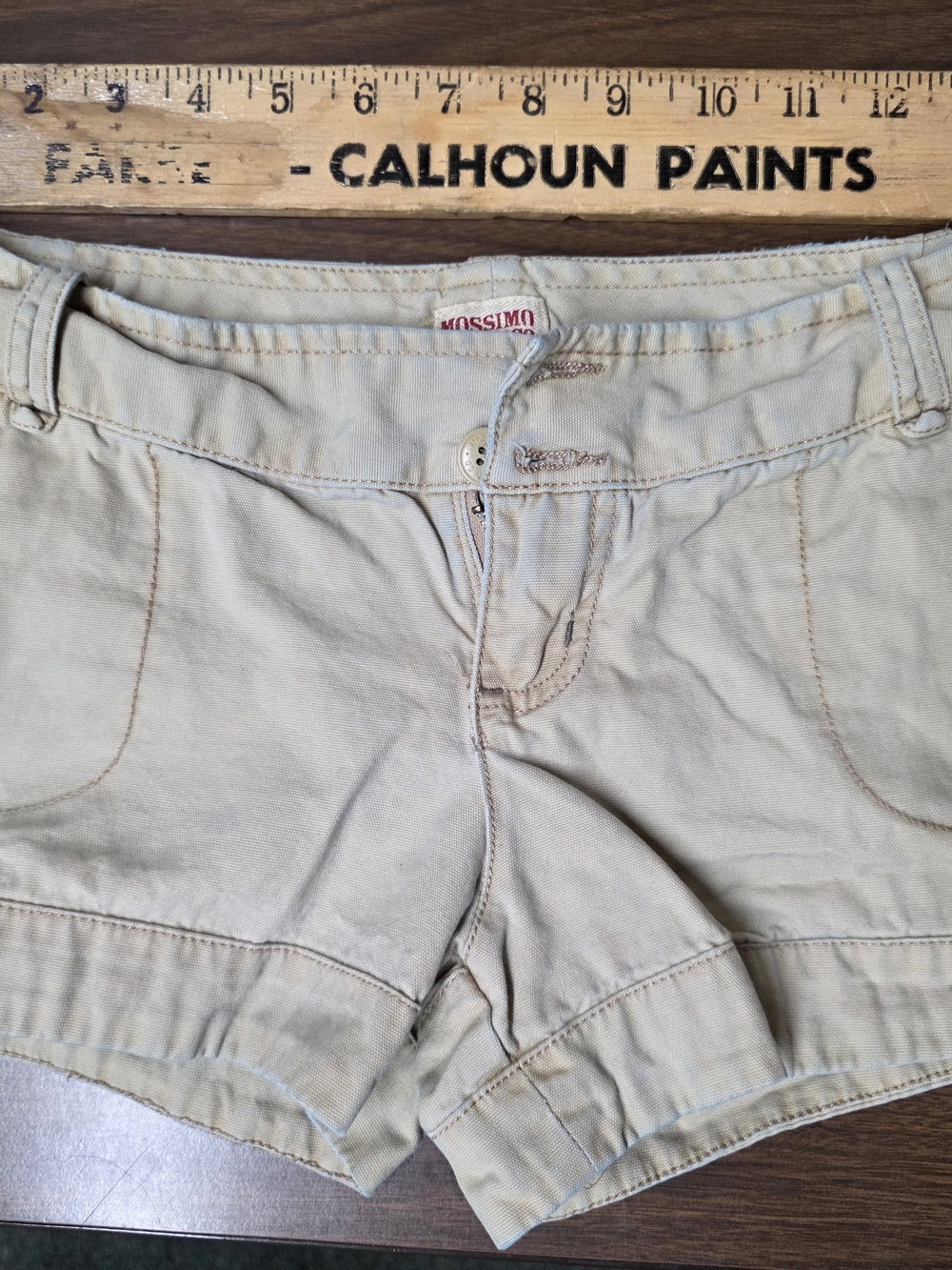 Mossimo Supply Co. Khaki Shorts with Turquoise Trim